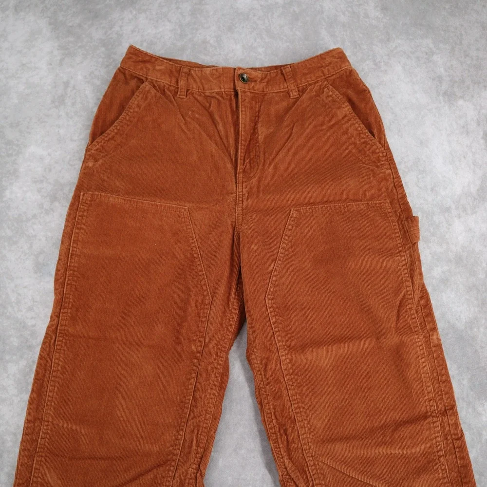 Vans Corduroy Pants Carpenter Brown Size 28 Double Knee Baggy Skater Gorpcore
